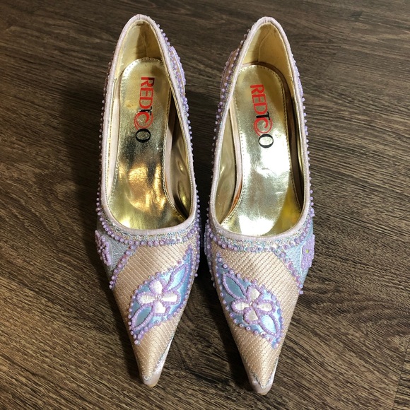 Vintage Beaded Floral Heels - Picture 17 of 17